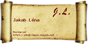 Jakab Léna névjegykártya